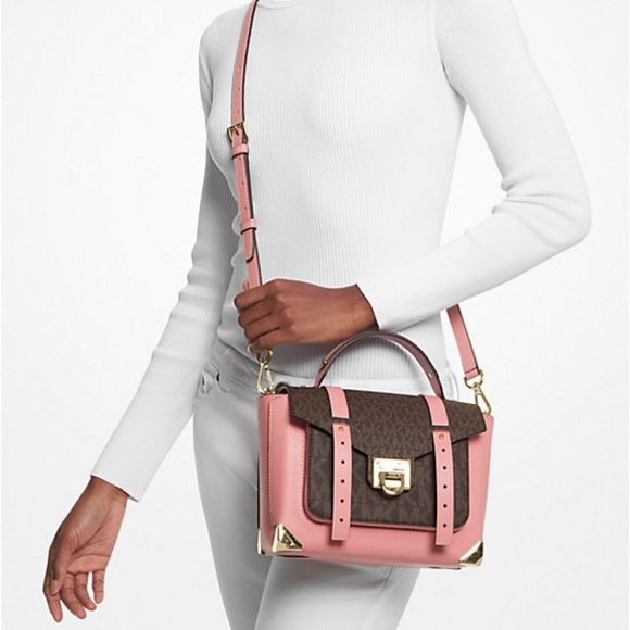 MICHAEL KORS
Manhattan Medium Leather and Logo Satchel
COLOR PRIMROSE
NWT - Picture 2 of 16